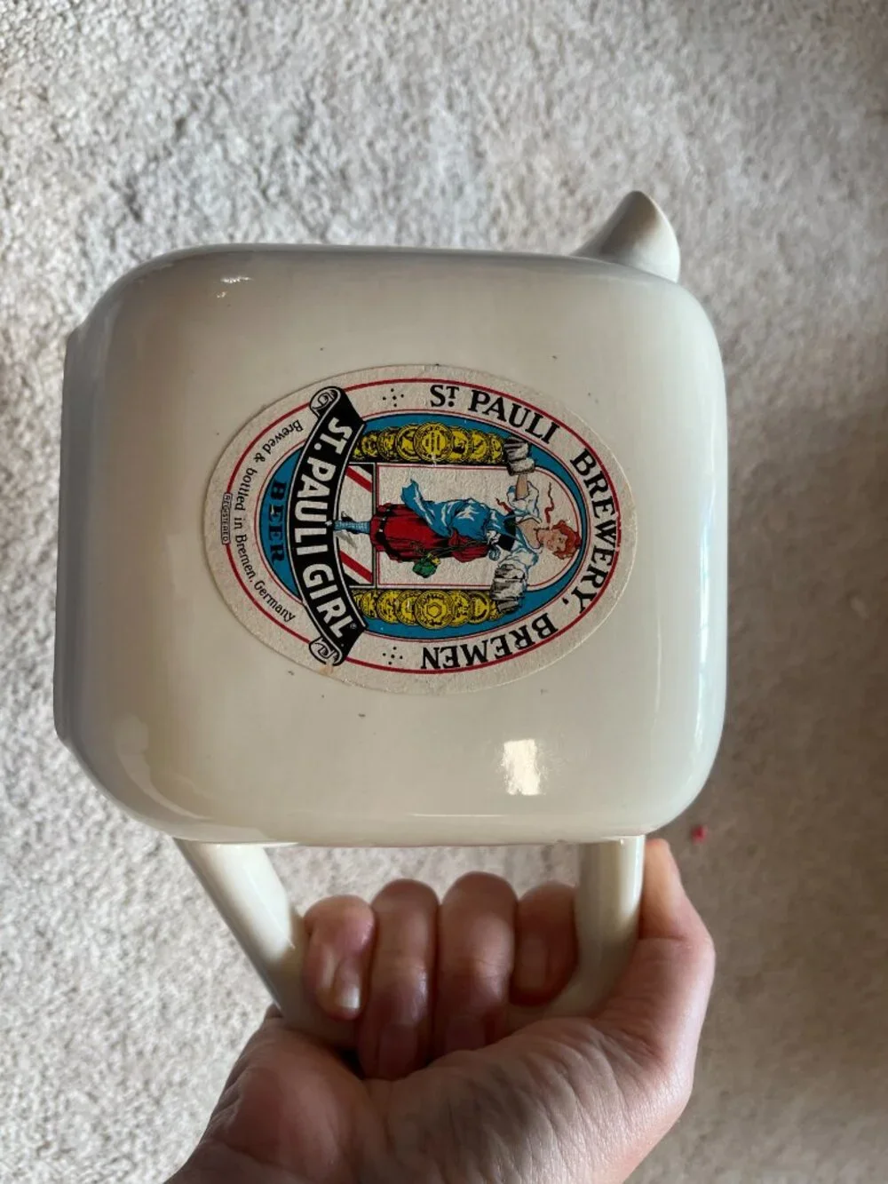 Vintage St Pauli Girl Beer Pitcher